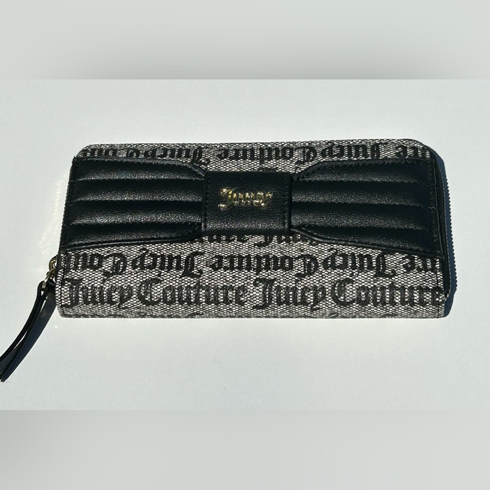 🚫SOLD‼️Juicy Couture Glam Black Beige Dome Satchel & Clutch Wallet Set NEW! - Picture 4 of 5